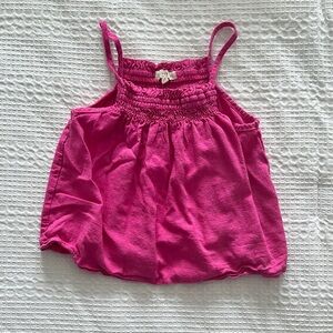 Copper Key Pink Tank Top with Ruffled Neckline